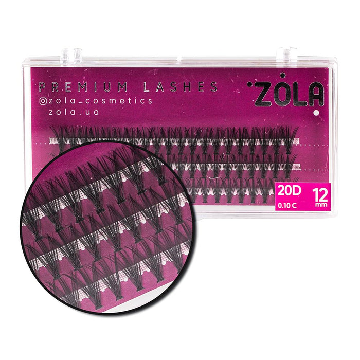 ZOLA Lash Clusters Extension 20D 12 mm Lash Clusters ZOLA
