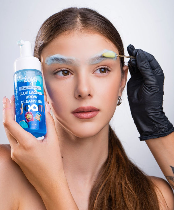 ZOLA x Viktorina Vika BLUE LAGOON Eyebrow cleansing foam, 150 ml Cleansing Eyebrow Foam BLUE LAGOON ZOLA