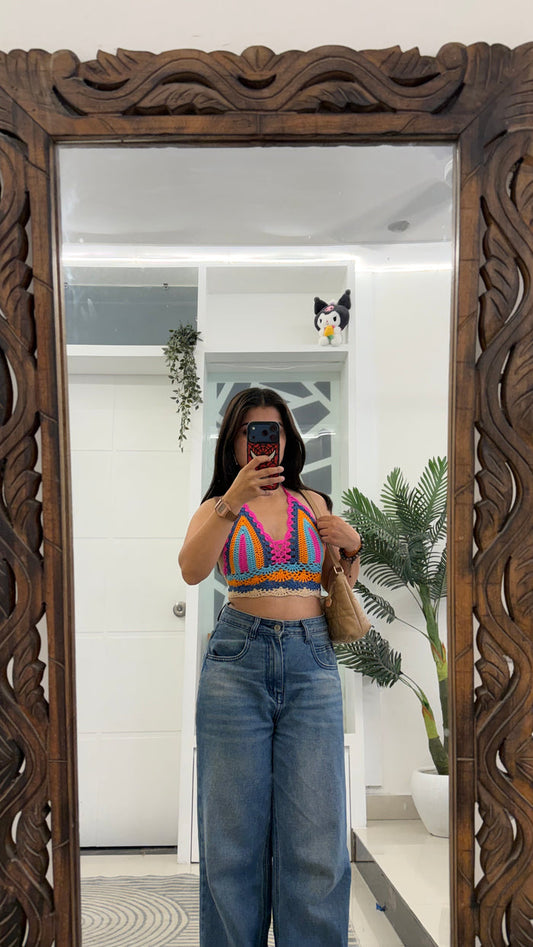 169 summer top halter neck 30-33 bust