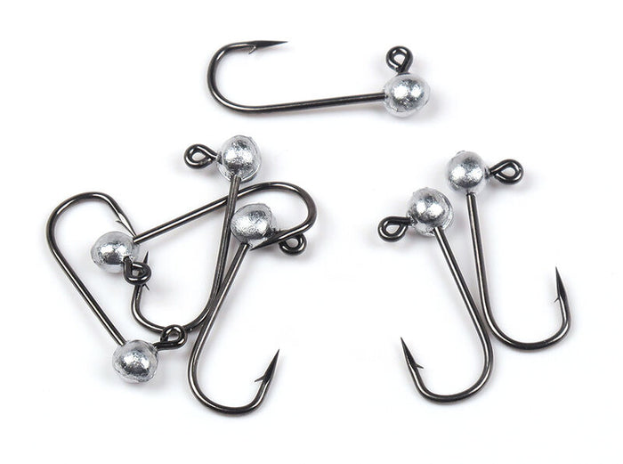 1/80 oz. Unpainted Round Lead Jighead Hook Size 10 - 7 pack