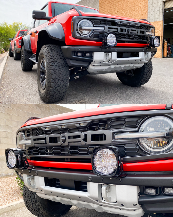2021-2025 Bronco / Bronco Raptor Light Mount Brackets for Stock Modular Bumper - Pair