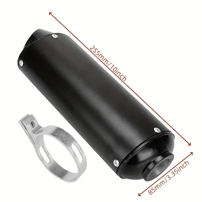 28mm Black pit Bike Exhaust Muffler + Clamp
