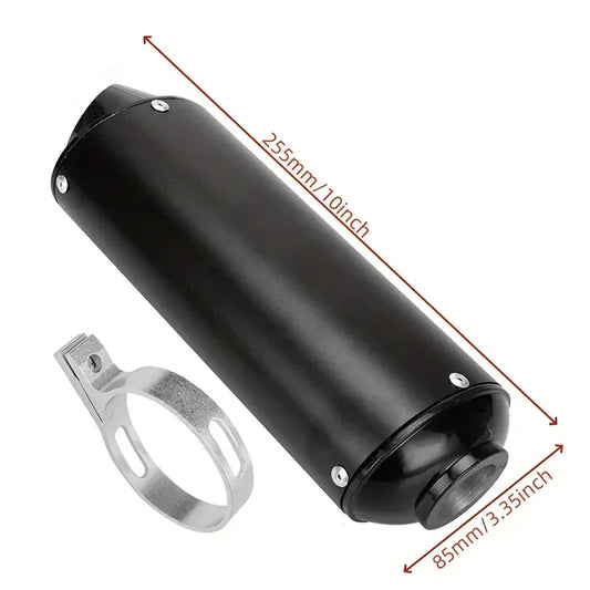 28mm Black pit Bike Exhaust Muffler + Clamp