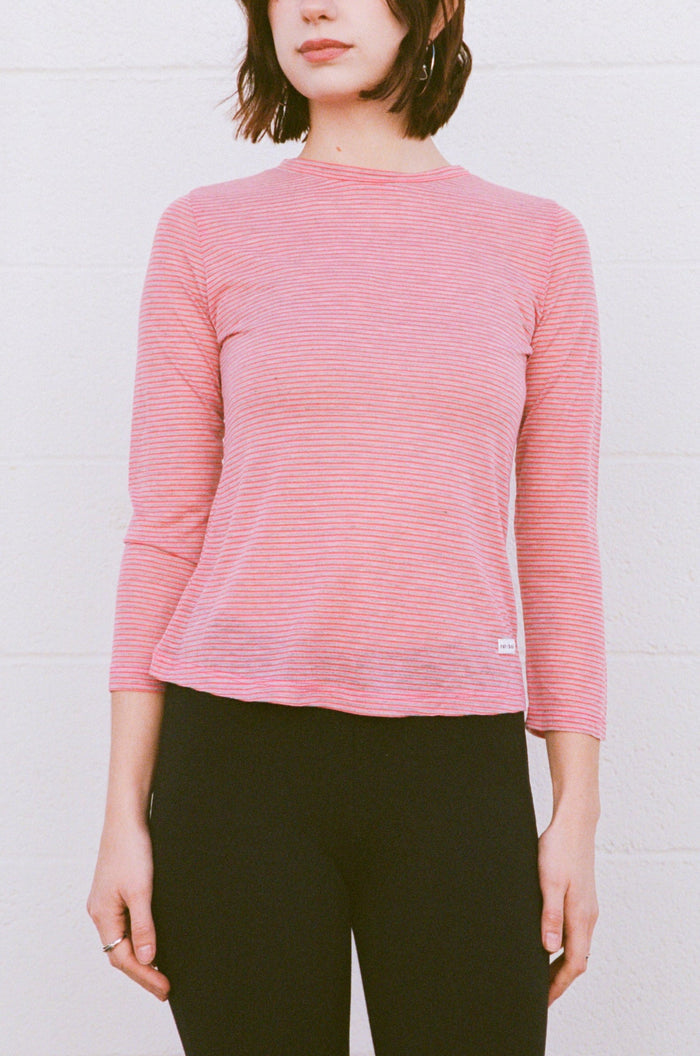 Rat Boi - 3/4 Sleeve Top - Lychee -