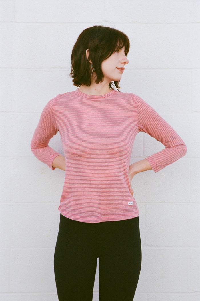 Rat Boi - 3/4 Sleeve Top - Lychee -