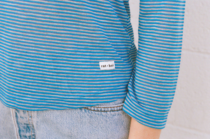 Rat Boi - 3/4 Sleeve Top - Raspberry -