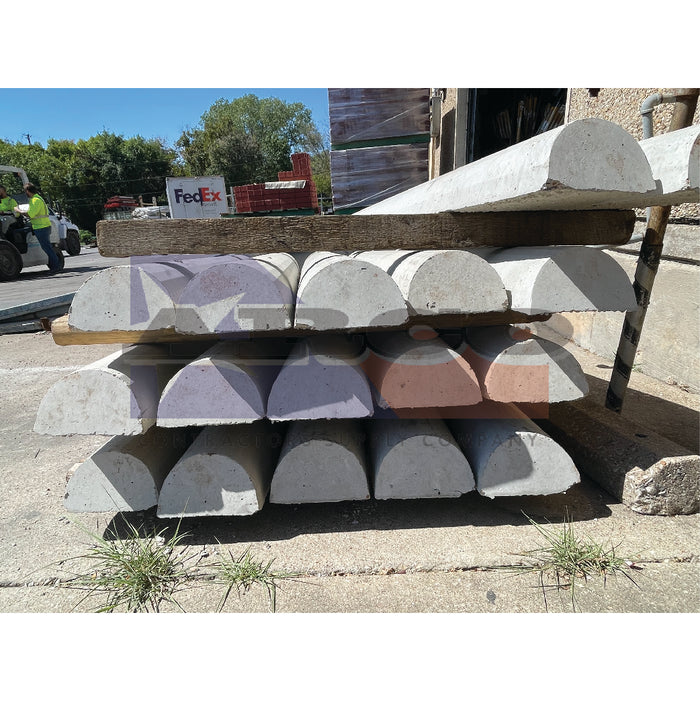 6'  Half-Rnd Concrete Car Stop