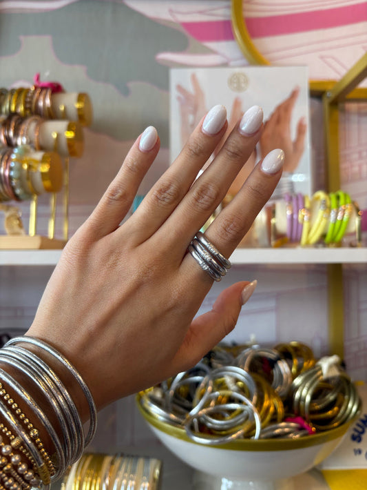 Silver All Weather Rings (Set of 3)