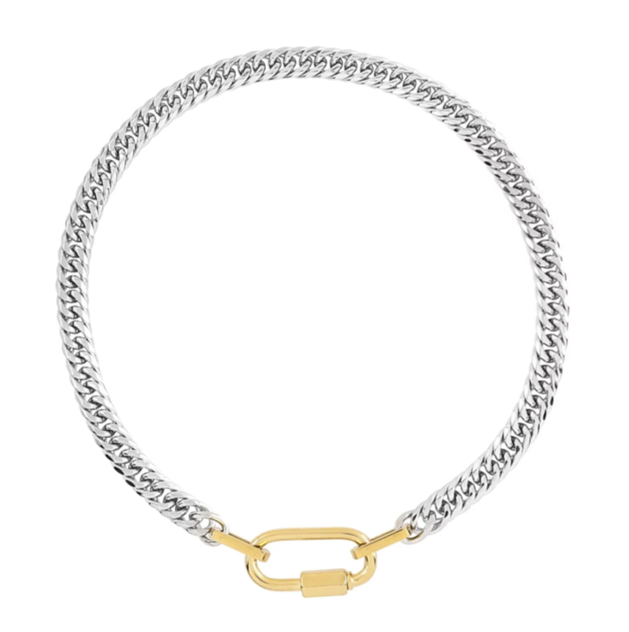 Abby Carabiner Stainless Steel Necklace