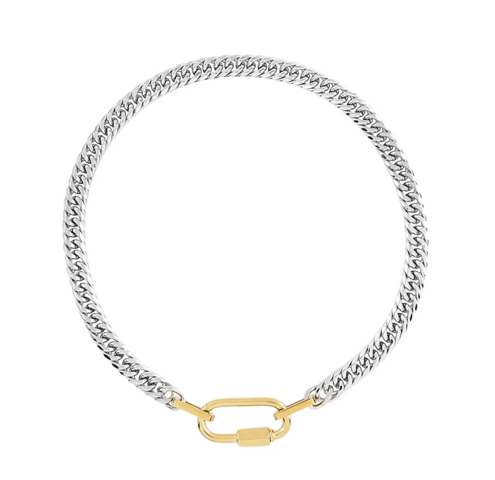 Abby Carabiner Stainless Steel Necklace
