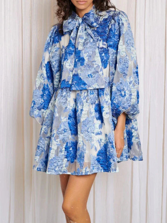 Abby Jacquard Bow Dress