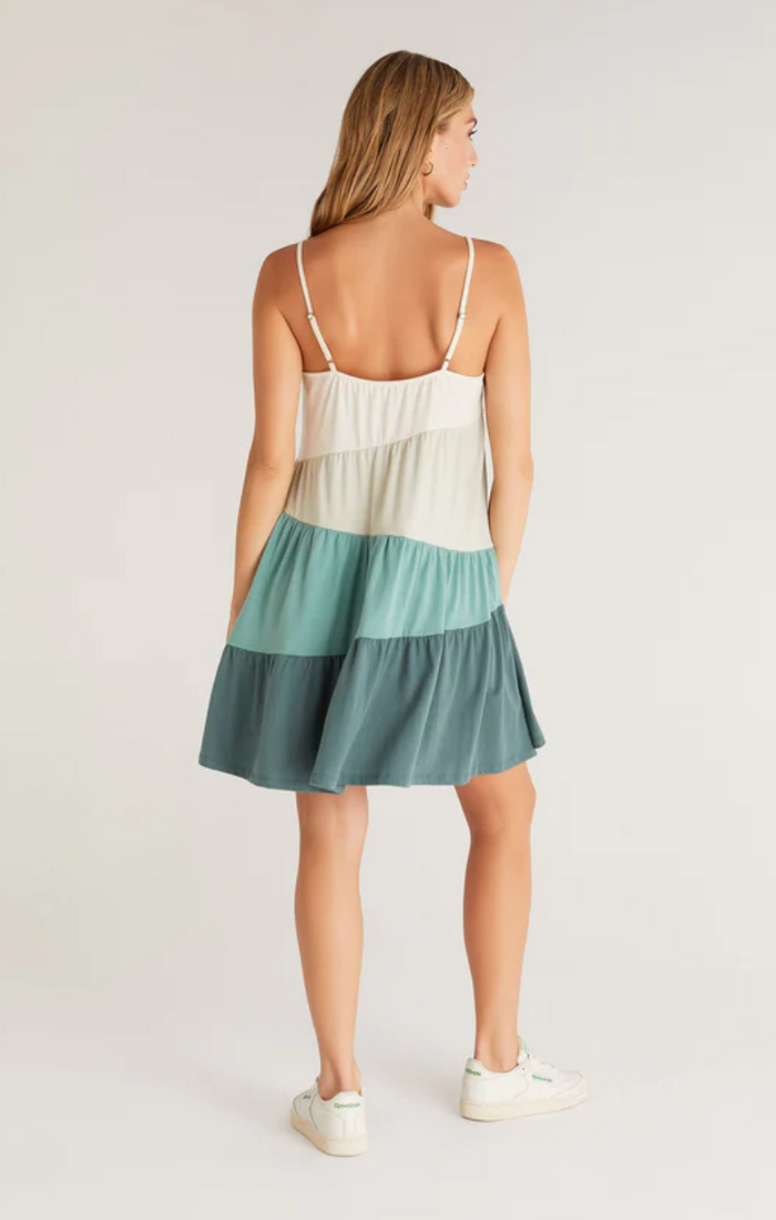 Amalfi Colorblock Mini Dress - Matcha