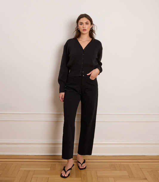Loup - Amelia Barrel Leg Pants - Black -
