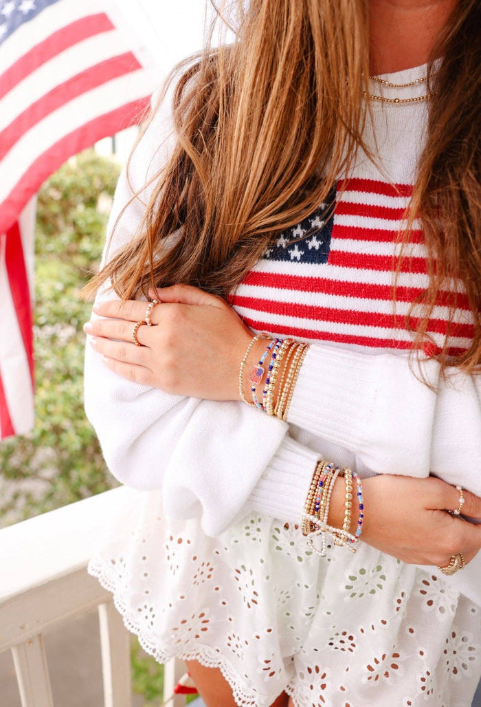 American Flag Bracelet on Color
