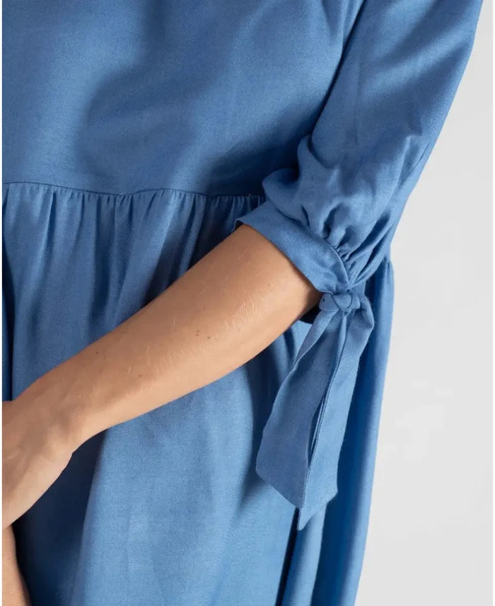 Amy ice blue short pregnancy and nursing dress