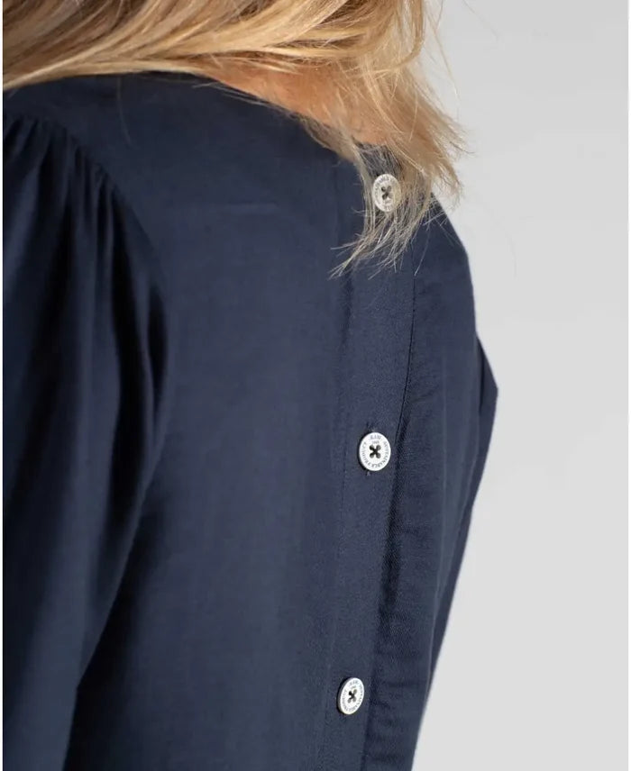 Amy navy short pregnancy and nursing dress