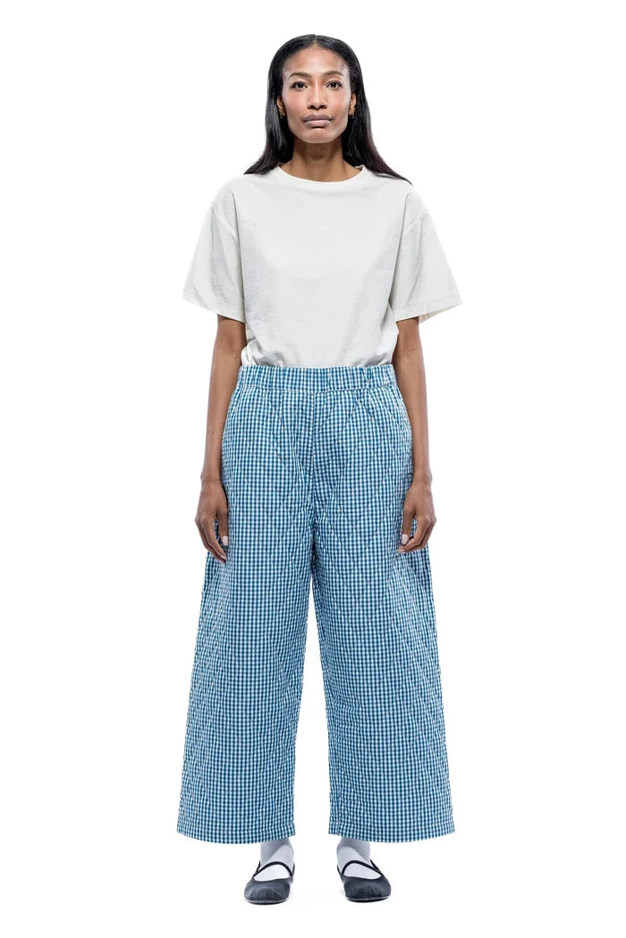 Toit Volant - Aretha Quilted Pants - Teal/White -