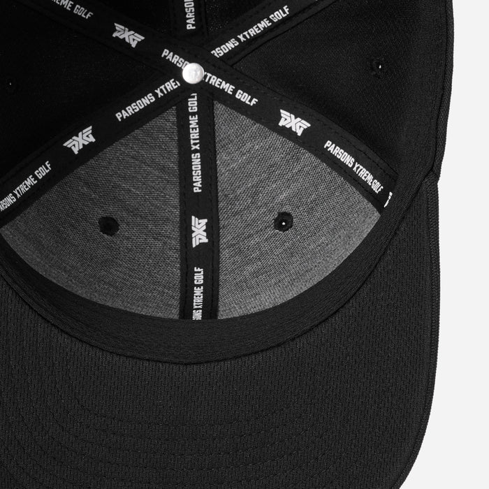 Black hat with an Army logo on a white background