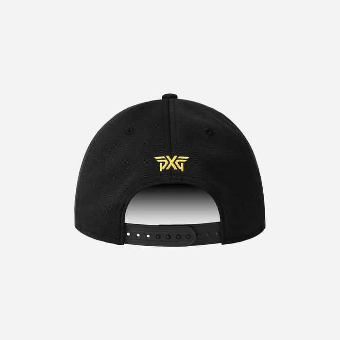 Black hat with an Army logo on a white background