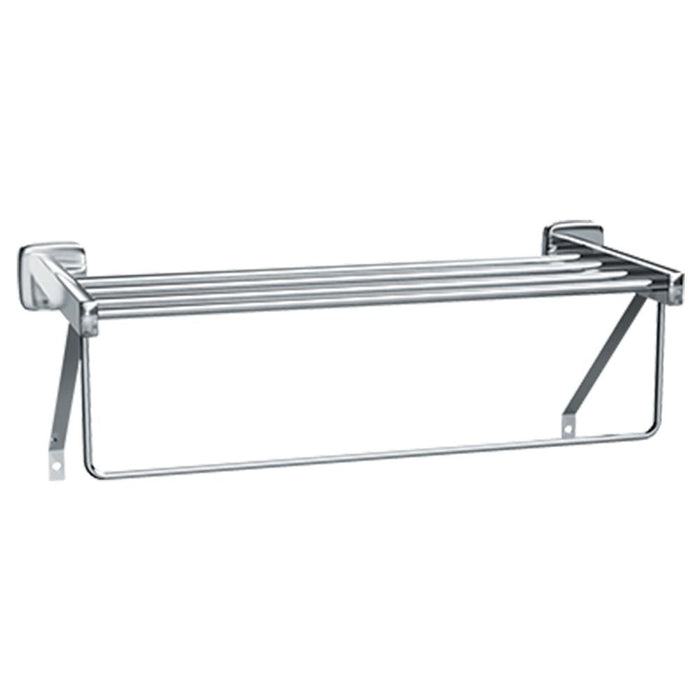 ASI 7310-18 Towel Shelf w/ Drying Rod & Support Bracket Surface Mounted - Prestige Distribution