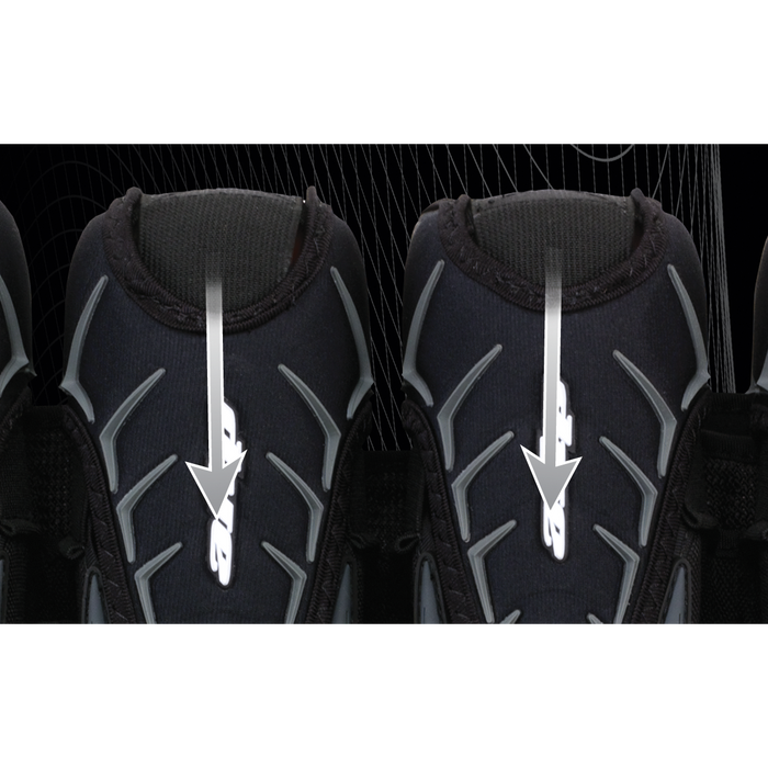 DYE Assault Pack Pro Harness - 4+5 paintball pod harness – opposite side view