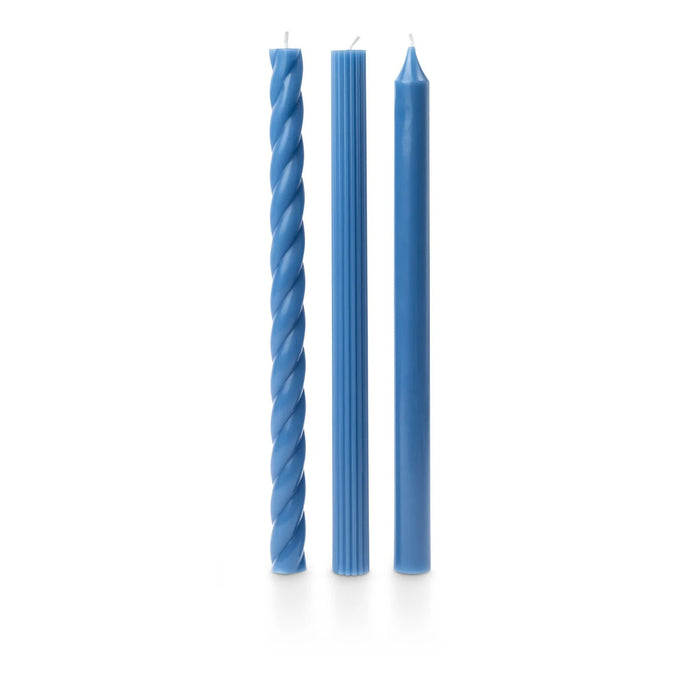 Creative Co. - Assorted Candle Tapers 3-Pack - French Blue -