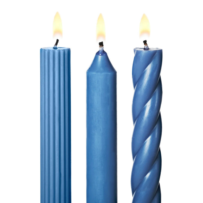Creative Co. - Assorted Candle Tapers 3-Pack - French Blue -