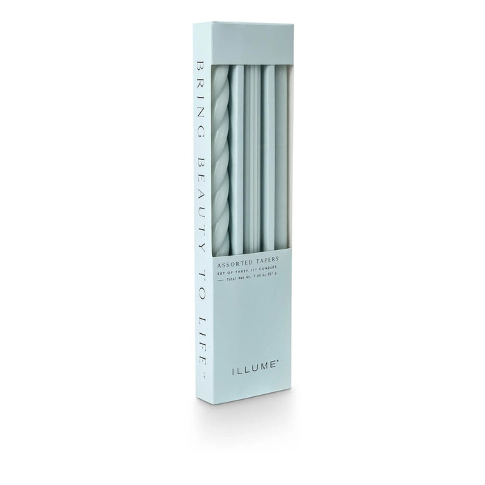 Creative Co. - Assorted Candle Tapers 3-Pack - Sea Mist -