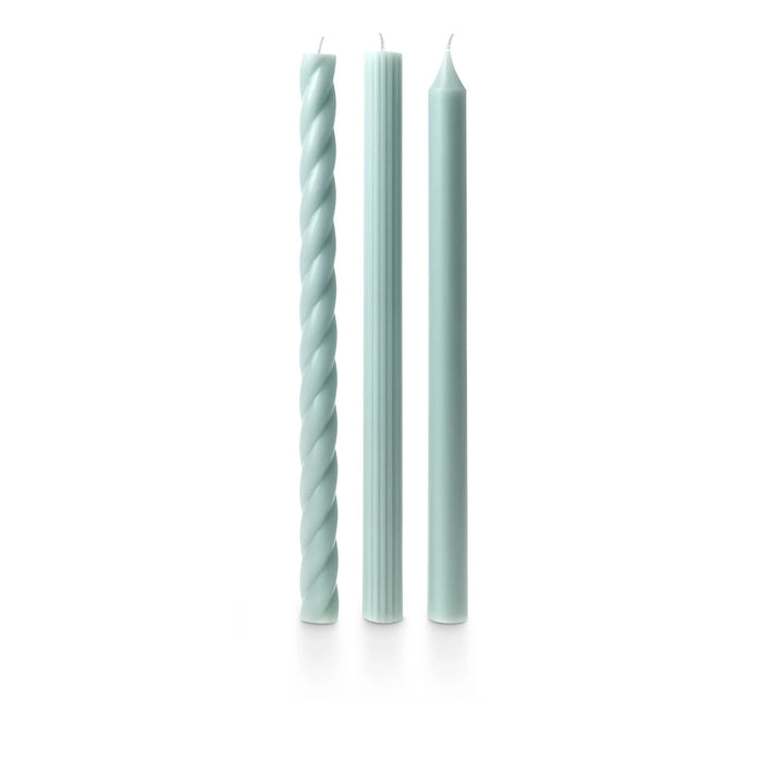 Creative Co. - Assorted Candle Tapers 3-Pack - Sea Mist -