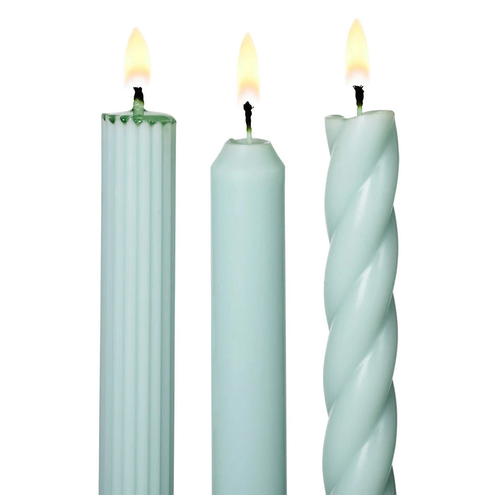 Creative Co. - Assorted Candle Tapers 3-Pack - Sea Mist -