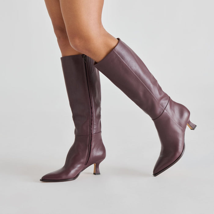Dolce Vita - Auggie Boots Wide Calf - Wine Leather -