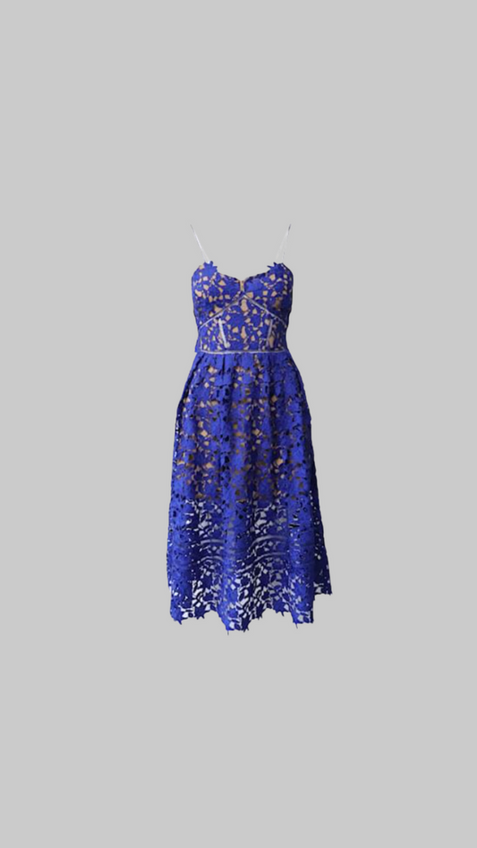 Azaelea Navy Midi Dress