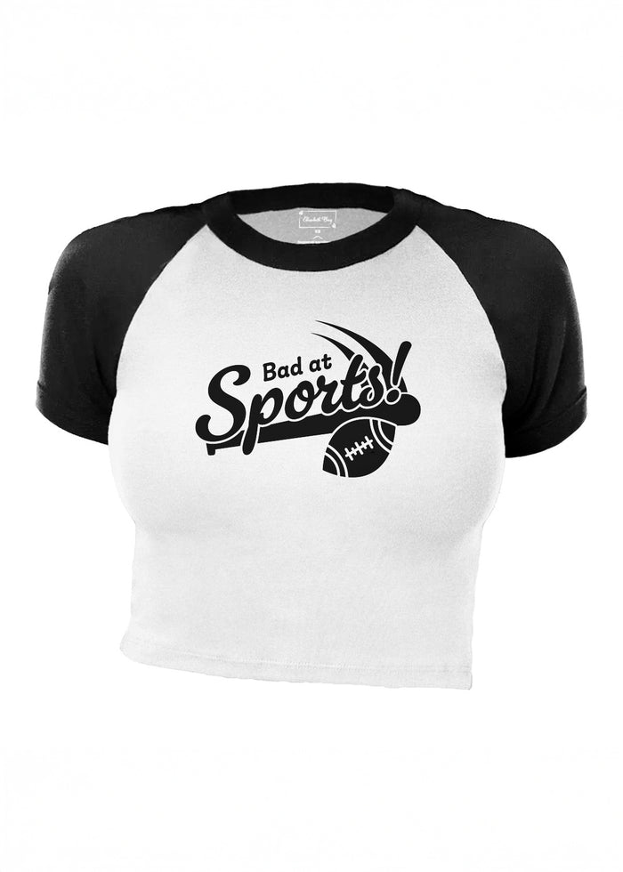 Elizabeth Bay - Bad at Sports Rag Tee - Black & White -