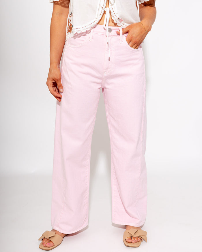 Pink High Rise Barrel Twist Jeans - JBD Just Black Denim - Gaudie & Co. Texas Boutique