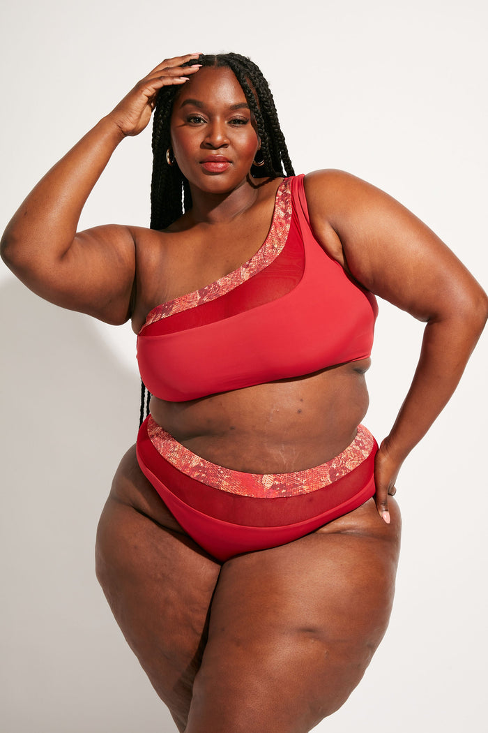 Nomads Swimwear - Bay Top II - Iguana/Merlot -