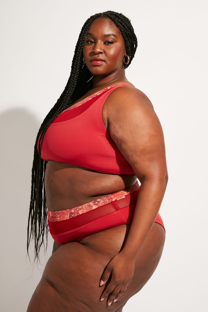 Nomads Swimwear - Bay Top II - Iguana/Merlot -