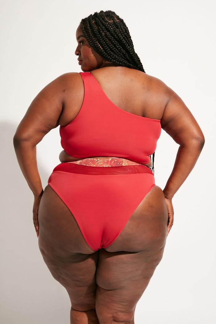 Nomads Swimwear - Bay Top II - Iguana/Merlot -