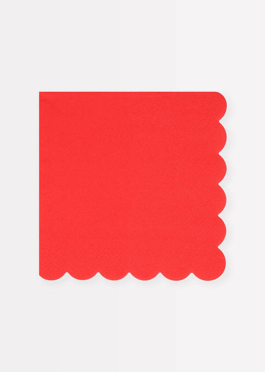 Meri Meri - Berry Red Large Napkins -