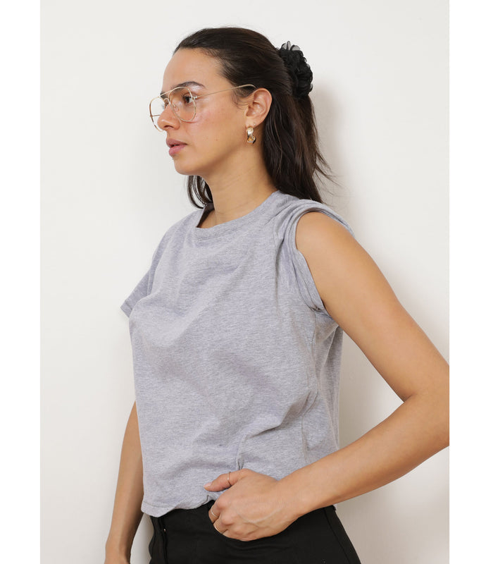 Bessette Soft Washed Tee - Heather Gray
