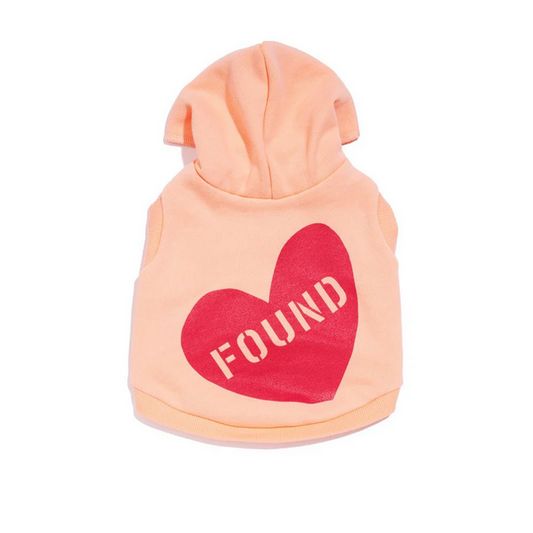 Found My Animal - Big Full Heart Animal Hoodie - Coral & Peach -