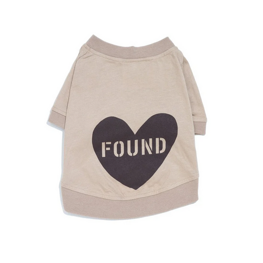 Found My Animal - Big Full Heart Animal T-Shirt - Taupe & Chocolate -