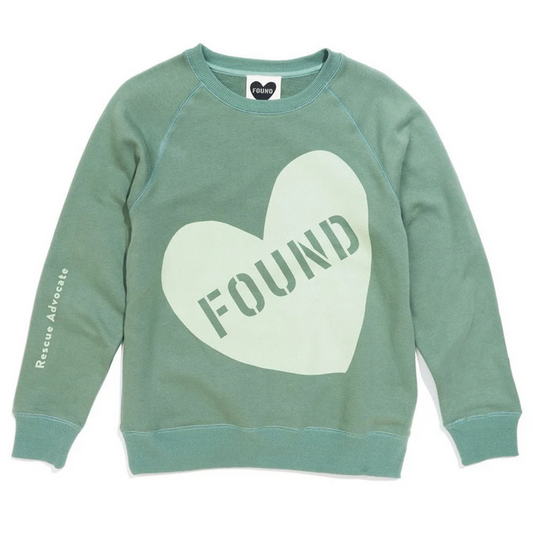 Found My Animal - Big Full Heart Sweatshirt - Sage & Mint -