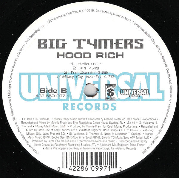 Big Tymers - Hood Rich (2002 US Press)