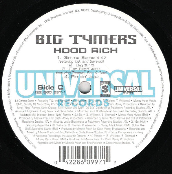 Big Tymers - Hood Rich (2002 US Press)