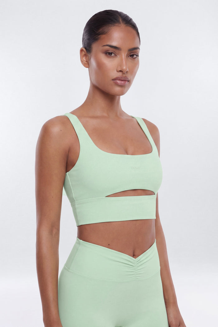 ButterSoft Cut Out Long Line Sports Bra - Black - Premium Fitness & Activewear for Men & Women|UK