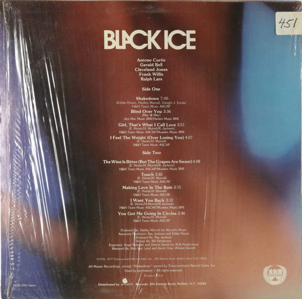 Black Ice - Black Ice (1977 LP)