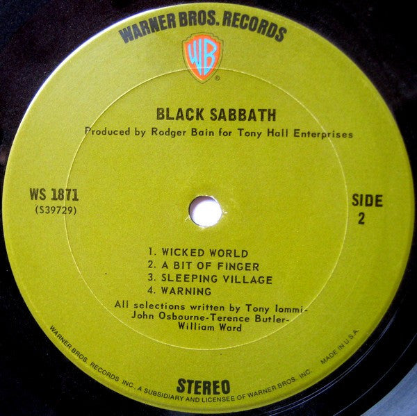Black Sabbath - Black Sabbath (LP) [US] 1st (Very Good Plus (VG+))