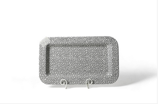 Black Small Dot Entertaining Mini Rectangle Platter