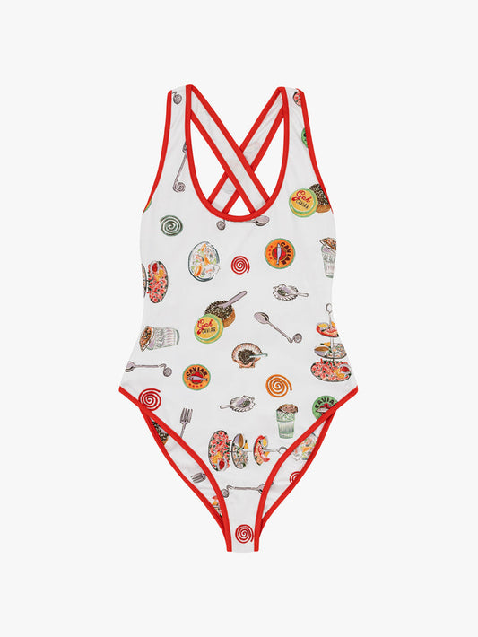 Lisa Says Gah - Bo One Piece - Caviar Dreams White -