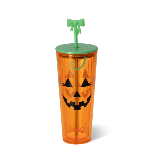 Boo Crew Pumpkin Plastic Tumbler (24oz)